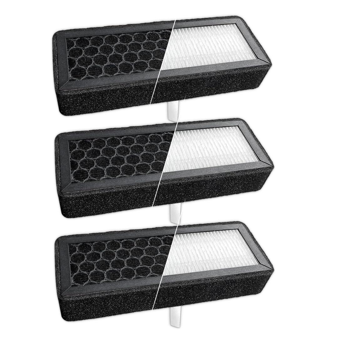3Pcs X2D/P2S Air Filters(HEPA 13 + Activated Carbon) for Bambu Lab X2D/P2S 3D Printer,Dual-Layer Upgrade Replacement Filter for VOCs,Odors,PM2.5&Ultrafine Particles,Enhanced Filtration for 3D Printing