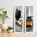 LaVie Home 8x24 Picture Frame White, Panoramic Picture Frame for Wall Decoration, Classic Black Minimalist Style Suitable for Decorating Houses, Offices, Hotels1 Pack