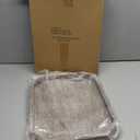 Wooden Decorative Tray, Rustic Serving Tray with Wood Bead, Farmhouse Big Tray for Ottoman, Countertop, Coffee Tabl, 16.5" x 13"x 1.6" (Retro Brown)