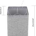 Ruiever Square Lampshades Set of 2, Linen Lampshades L6.3"x W6.3" x H9.84" High, Easy Assembly Replacement Fabric Shades for Table Lamps Floor Lamps, Gray Color Shade