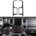 Carbon Fiber Center Control Dashboard Navigation Sides Panels Cover Central Control Navigation Screen Trims Compatible with Dodge RAM 1500 2500 3500 2010-2017 ABS