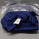 Amazon Basics 6 Piece Oversized Fade resistant Towel set, 100% Cotton towels for bathroom, soft and absorbent, 2 Bath Towels, 2 Hand Towels and 2 Washcloths bathroom towel set, Navy Blue