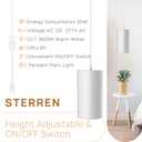 STERREN LED Grow Light, White Plug in Hanging Lights for Indoor Plants, Full Spectrum Grow Lights with On/Off Switch, Decorative Pendant Lights with 21 Ft Height Adjustable Power Cord