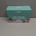 Walfos Ice Cream Containers for Homemade Ice Cream - 1.6 Quart & 8 oz. Set, Bonus Sealing Bands Keeping Silicone Lids Airtight, Reusable Ice Cream Tubs, Stackable Freezer Storage Container - Green