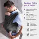 Boppy ComfyFit Adjustable Baby Carrier, 8-35lbs, Heathered Gray, Hybrid Carrier, Newborn to Toddler with Adjustable Straps & Comfort of A Baby Wrap
