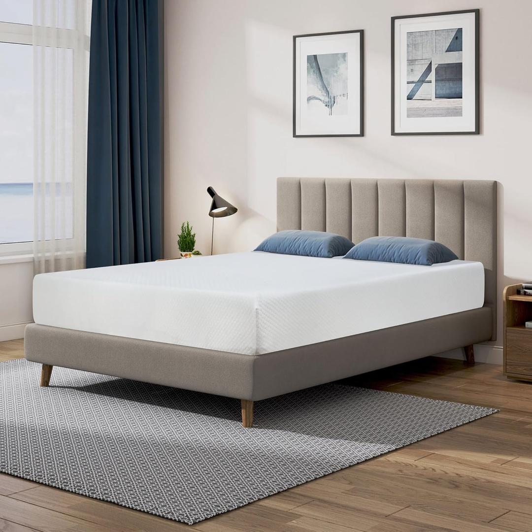 CertiPUR-US Certified Full Size Memory Foam Mattress - Medium Firm, 12 In, Pressure Relief & Cooler Sleep