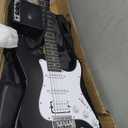 SAYHA Electric Guitar, 39 Inch Solid Full-size Electric Guitar HSS Pickups Starter Kit Includes Amplifier, Bag, Digital Tuner, Strap, String, Cable, Pick, (Black)