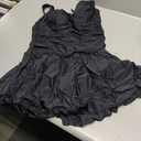 Aqua Eve One Piece Swim Dress Tummy Control Swimsuit with Skirt Modest Bathing Suit Vintage Swimdress (Large, Black)