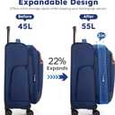 Softside Expandable Carry On Luggage, 20in Carry on Suitcase with Wheels
22x14x9 Airline Approved Luggage with TSA Lock/Front-Access 15.6in Device Compartment/4 Packing Bags For Travel Business Trip