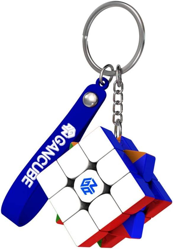 GAN 330 Keychain Cube, 3x3 Mini Key Ring, 3by3 Small Sitckerless Speed Cube, Standard Version, 1.2 Inch