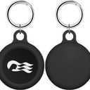 Keychain Holder for Princess Cruise Medallion, [2 Pack] Princess Medallion Accessories for Princess Ocean Medallion, 2025 Carnival Cruise Ship Essentials Medallion Accessory for Men Women (Black)