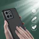 Qinmay Phone Case for Motorola Moto G 2026/Moto G Play 5G 2026 Case with HD Screen Protector, Heavy Duty Shockproof & Dropproof 3-Layer Cover Phone Case,Black