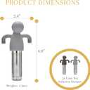 2 x 2LB Depot Loose Leaf Tea Infuser - Set of 2 Fine Mesh Tea Cup Filter - Loose Tea Strainer - Tea Steeper for Herbal Tea - Reusable Tea Holder - Tea Ball Strainers for Superior Tea Brewing Experience (Black & Grey)