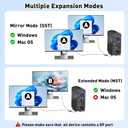 4K@60Hz DisplayPort to Dual DisplayPort Splitter Adapter, Display Port Splitter for Dual Monitors, DP 1.4 Splitter 1 in 2 Out, Displayport MST Hub for PC, Graphics Card, NVIDIA, AMD