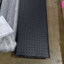 Pegboard Display Stand, Gondola Shelf Display for Convenient Grocery Office Supply or Liquor Stores, Standing Pegboard Display Two Sides Peg Board Panels, 20 Pieces Hooks (1 Unit Black-2 Sides)