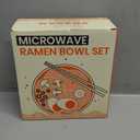 Microwave Ramen Cooker,Ramen Bowl Set,Microwave Noodle Bowl With Chopsticks and Spoon, College Dorm Room Essentials for Girls for Boys, Apartment Essentials, BPA-Free. (Deep Blue)