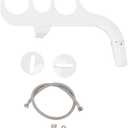 Bidet Attachment for Toilet, Slim Bidet 3/8 Copper Tee Non Electric Self Cleaning Dual Nozzle Toilet Attachment,Clean Bidet for Feminine Wash,White