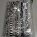 DII Farmhouse Braided Stripe Table Runner Collection, 15x108 (15x113, Fringe Included), Black
