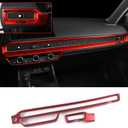 Car Accessories Fit for Honda Civic 11th Gen 2022 2023 2024 2025 2026 Sedan Hatchback LX EX EX-L Sport Touring Inner Dashboard Center Console AC Air Vent Outlet Cover Trim (Red) ABS 2 PCS