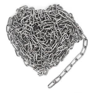 3/16 Inch 304 Stainless Steel Chain, 22 Ft Heavy Duty Chain for Hanging, Durable 5 mm Metal Chain, Hanging Chain for Sites, Warehouses, Camping