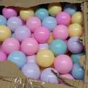 Amazon Basics BPA-Free Ball Pit Balls with Storage Bag, Crush-Proof Plastic for Toddlers Kids 12+ Months Play, 6 Pastel Colors, Pack of 400