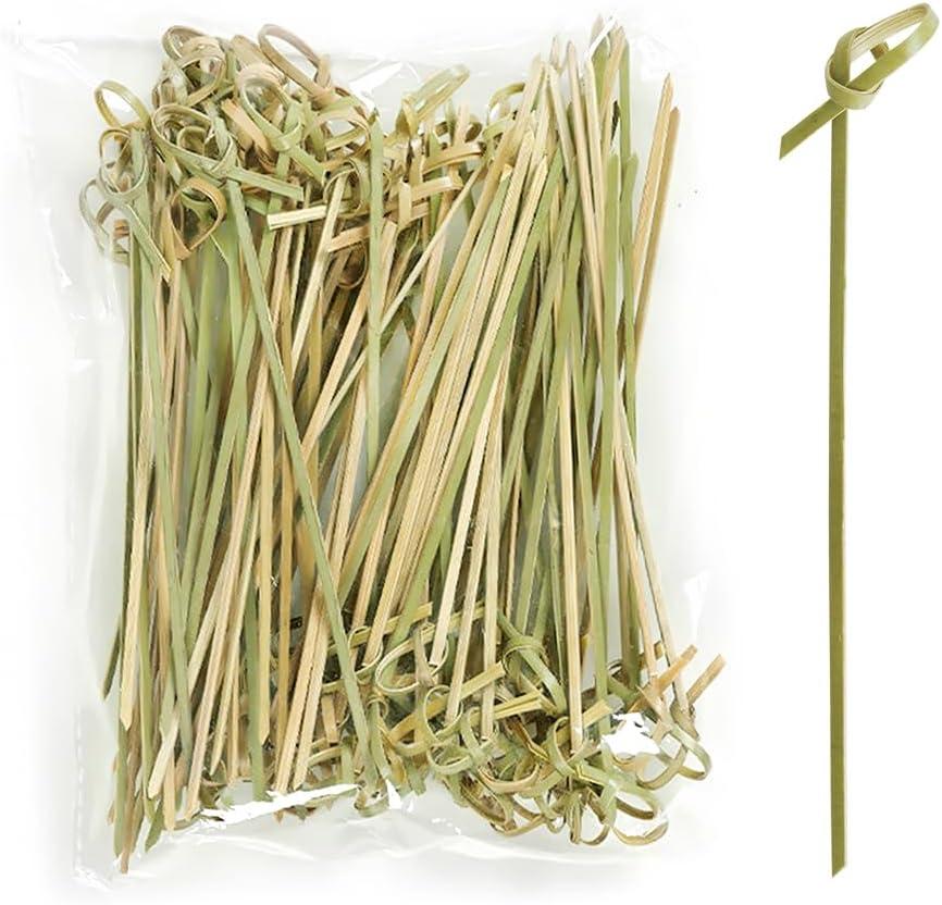 1000PCS Bamboo Cocktail Picks 4.7 Inch Bamboo Skewers Toothpicks for Appetizers,Charcuterie Accessories for Fruit, Charcuterie Boards, Party Drinks, BBQ Snacks - Reusable Fancy Toothpicks (Green)