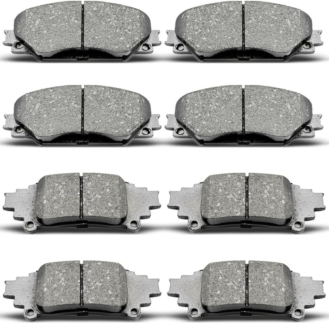 Front Rear Ceramic Brake Pads Replacement For 2012-2017 Toyota Prius V