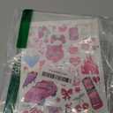 Pink Temporary Tattoos For Kids Girls Women Adults, 108+ 3D Cartoon Flash Metallic Iridescent Glitter Fake Tattoo Stickers, Y2k Pink Birthday Party Favor Supplies Goodie Bags Stuffers Stocking Fillers