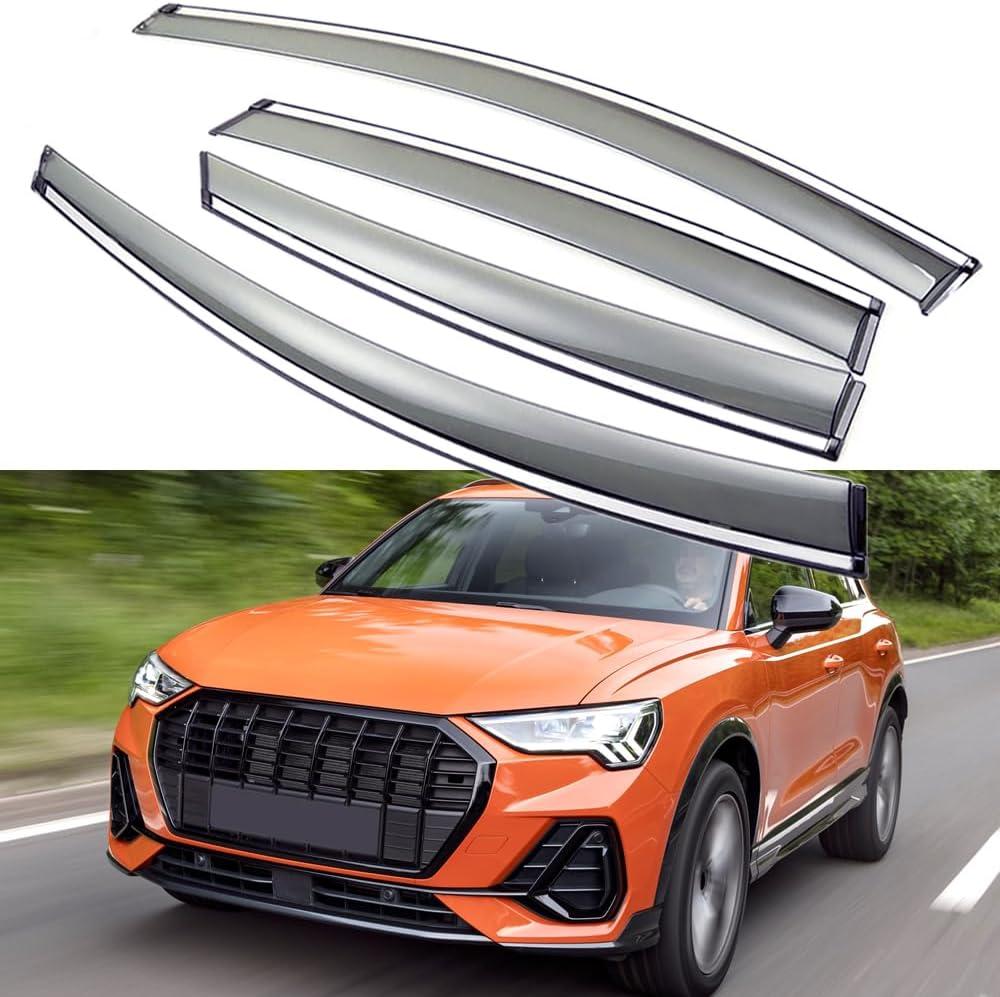 Sun/Rain Guards Wind Deflector Window Visors Compatible with 2019-2025 Audi Q3, Sun Visor Shield, Tape-On 4 pcs