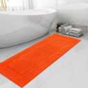 SHACOS Super Soft Bathroom Rugs 24"x60" Long Bath Mats Runner Non Slip Washable Absorbent Bath Rugs Carpets for Bathroom Floor Tub Shower Vanity Sink Home Decor Accessories, Orange Red 2'x5'