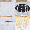 Solar Hanging Acrylic Crystal Chandelier Outdoor Garden Decorative Lights Powerful Lithium Battery 54 Warm LEDs Easy Hanging Waterproof Outdoor Lantern for Mom Garden Gazebo, Party, Wedding,Tree