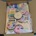 Baby Walker with Wheels, Wooden Push Walker Toys for Babies 6-12 Months, Baby Girl Walking Activity Toys for 1 Year Old