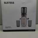 SUSTEAS Cold Press Juicer, 5.3" Feed Chute Slow Masticating Machines with 300W, Fit Whole Fruits & Vegetables, High Juice Yield, Easy to Clean, White