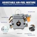 Powtol 308054043 Carburetor for Ryobi CS26 SS26 RY09056 CS30 SS30 EX26 RY28040 RY28020 RY28000 RY09053 RY09055 RY28025 RY28021 26CC Trimmer Brushcutter