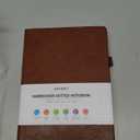 Bullet Dotted Journal Notebook, 312 Numbered Pages A5 Hardcover Dotted Notebooks, 100gsm No Bleed Paper Dot Grid Notebook with Index Pages, Dot Journal for Women Men, 5.75" x 8.38", Brown