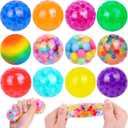 Squishy Balls for Adult Stress Relief - 12pc Set with Squeeze Fidget Balls for Party Favors & Gifts