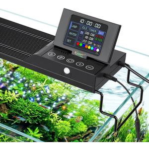 hygger 30W Smart Aquarium LED Light with Water Monitor for 24-30 Inch Tanks
