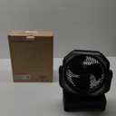 Socool Camping Fan with Light - 20000mAh Rechargeable Battery Fan, 112Hrs Max Run Time, 9 Speeds, Digital Display, Timer, Auto Oscillation, 270 Pivot & Hook for Camping, Power Outage, Hurricane (8.5inch)