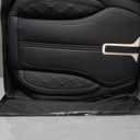 Doogo Front Seat Covers for Cars, Black Cars Seat Covers 2-Pack, Waterproof Leather Car Seat Cover Universal Interior Covers Fit for Most Sedan Truck SUV (Black&White line, 2PCS)