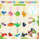 96 Pcs Valentine's Day Gifts Dinosaur Keychains with Valentines Cards Funny Exchange Gifts for Party Favors Goodie Bag Stuffers Treat Bulk Birthday Supply Decoration