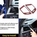Acouto Side Air Conditioning Vent Trim Covers Fit for 3 Series F30 2013-2018 Car Interior Air Outlet Vent Frame Cover Left and Right Trim Decorative Sticker ABS Carbon Fiber