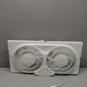 Window Fans for Home Bedroom, Twin Heads, Cooling Airflow, Exhaust, Expandable Side Panel Basic Control, 2 Speeds, 68W, 9 inch, White