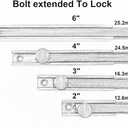 QCAA Solid Brass Surface Bolt 6", Matte Black, 1 Pack, Made in Taiwan