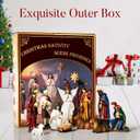 Nativity Sets for Christmas Indoor Set of 13 Pieces 5.9 Inches Tabletop Classic Nativity Scene Resin Figurines Set Religious Decorations Collection Gifts fot All Holidays Home Decor