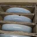 American Atelier 9-Inch Pasta Bowl (Set of 4) - 42 oz Unique Porcelain Dinner Bowls - Versatile Modern Dinnerware for Salads, Soups, Special Occasions & Casual Dining (Light Blue)