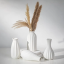 White Ceramic Vase for Table Decor: NUPTIO Small Bud Vases for Flowers - Centerpiece Table Decorations for Christmas Home Wedding Dining Room Set of 4