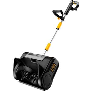 17-Inch Cordless Snow Shovel with Wheels, 9000mAh Brushless Electric Snow Blower Battery Powered, 20-30 Ft Snow Thrower Distance&Adjustable Plate, Snow Removal for Driveway Deck Sidewalk