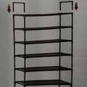 Sakugi Shoe Rack with Non-Woven Fabric - 6-Tier Shoe Organizer for Closet, Garage, Corridor & Entryway, Sturdy and Stackable, 4X-Large, Black