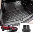 Rongtaod Cargo Mat Compatible with 2020-2025 Ford Explorer 6&7 Passenger Cargo Liner Trunk Mat Back Seat Cover Protector Upgrade 2024 Explorer Accessories (Trunk Mat with Backrest Mat)