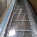 Vinyl Transom Household Fixed Window 12" x 72" White | Double Pane Window with Grids and Tempered Glass for House, Garage
